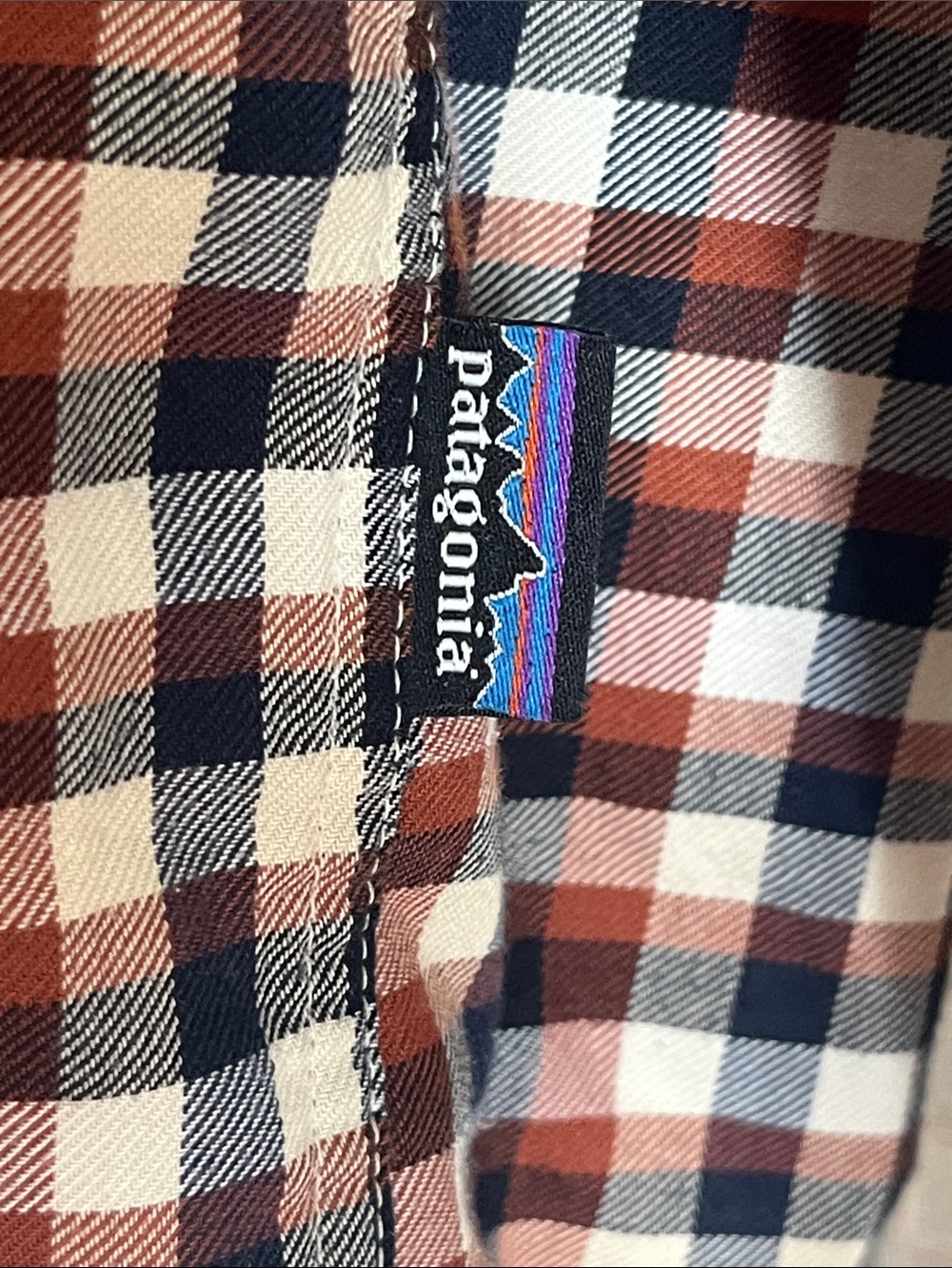Patagonia Organic Cotton Plaid Button Up Shirt Mens L Hiking Outdoor Workwear - Picture 10 of 10